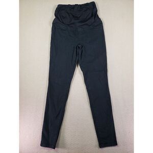 ISABEL MATERNITY High Rise Black Denim Skinny Jegging with Crossover Panel 2